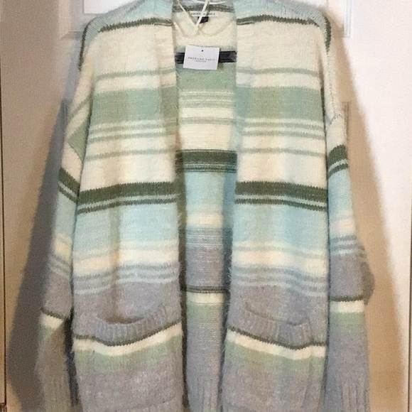 ✨American Eagle Open Knit Cardigan Sweater Woman's Small - Picture 4 of 10